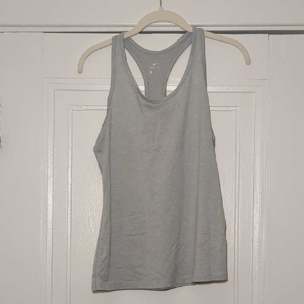 Nike Light Gray Racerback Tank Top - Women's Athletic Tee